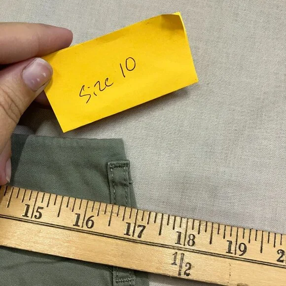 NWT A New Day Women's Olive Green Mid-Rise Straight Leg Stretch Chino Pants - Picture 16 of 16